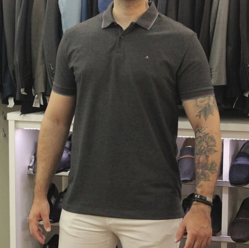 Camisa Polo Listra na Gola, Aramis, Masculino