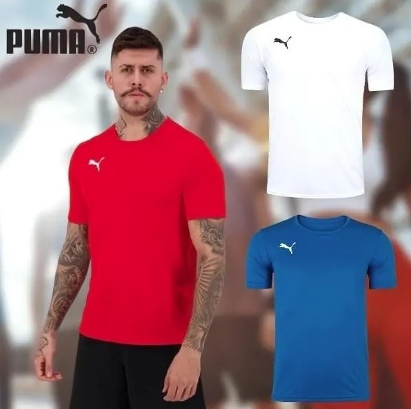 Camisa Puma Jersey Active – Masculina (Branca, Azul ou Vermelha)