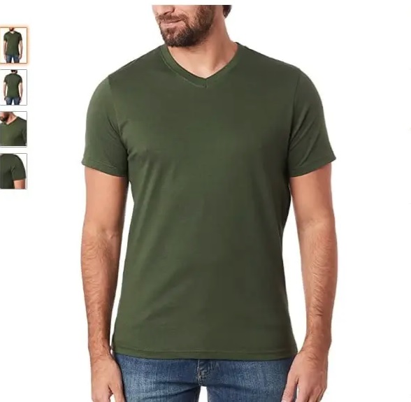 Camiseta Reta Masculina Gola V