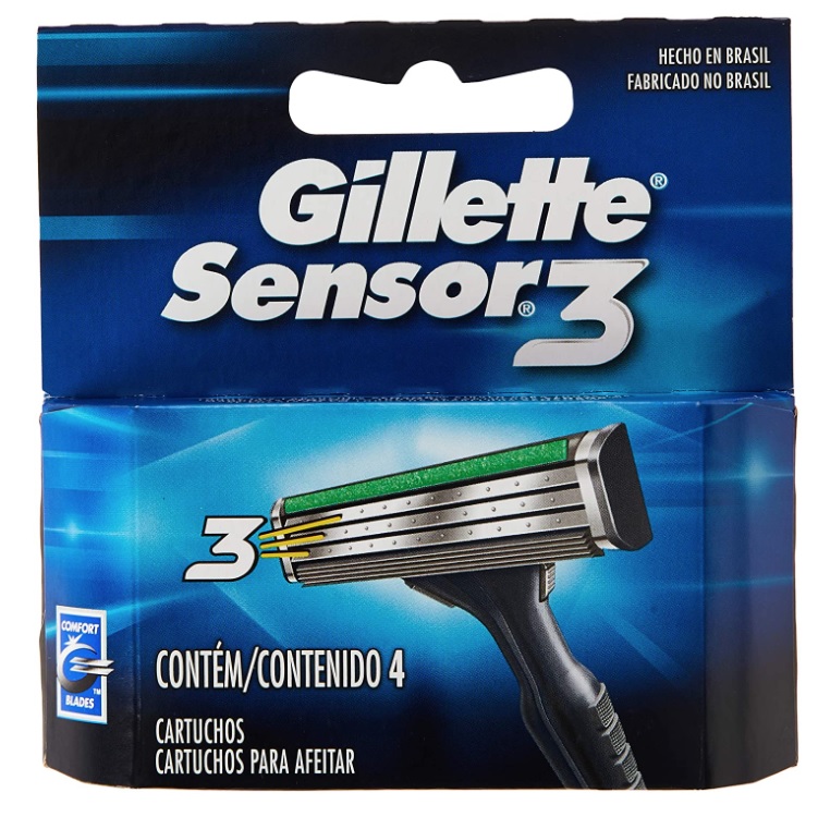 Carga para Aparelho de Barbear Gillette Sensor3 – 4 unidades