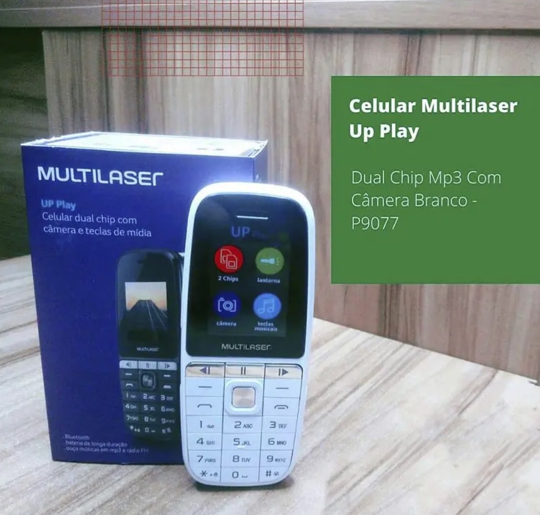 Celular Up Play Dual Chip Mp3 Com Câmera Branco – Multilaser – P9077