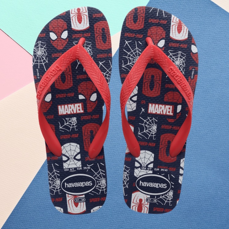 Chinelo Top Marvel Logomania, Havaianas, Criança Unissex