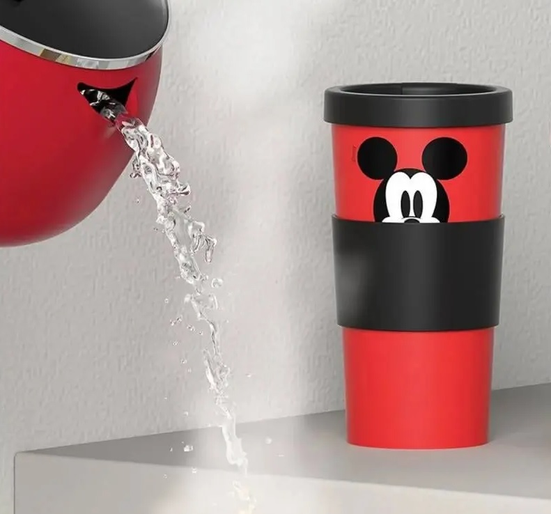 Copo de Café com Tampa Nutri Mickey Disney, Brinox Metalúrgica, 500ml