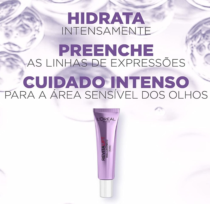 Creme para Olhos Anti-idade L’Oréal Paris Revitalift Hialurônico, 15g