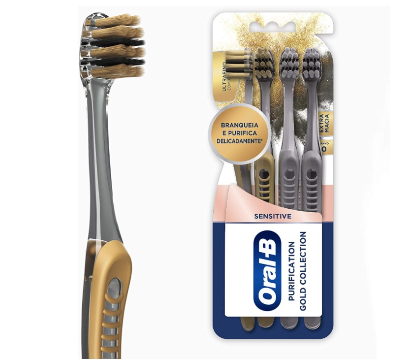Escova Dental Oral-B Purification Gold Collection – 4 unidades