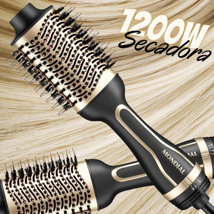 Escova Secadora Black Gold Argan Mondial ES-10 ESCOVA SECADORA ES-10 127V/60HZ