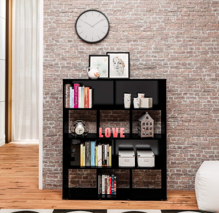 Estante Organizadora com 10 nichos BOOK cor Preto – Artely