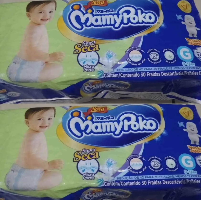 Fralda Fita Mamypoko Tamanho G, 30 Unidades