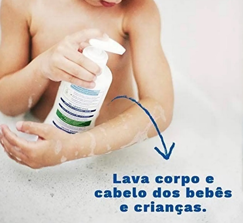 Gel Lavante Sabonete Líquido Hipoalergênico Corpo e Cabelo, Mustela Bebê, Azul, 500Ml