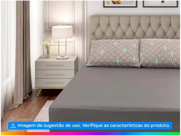 Jogo de Cama Casal La Dotta Microfibra Arabesco – Cinza 3 Peças