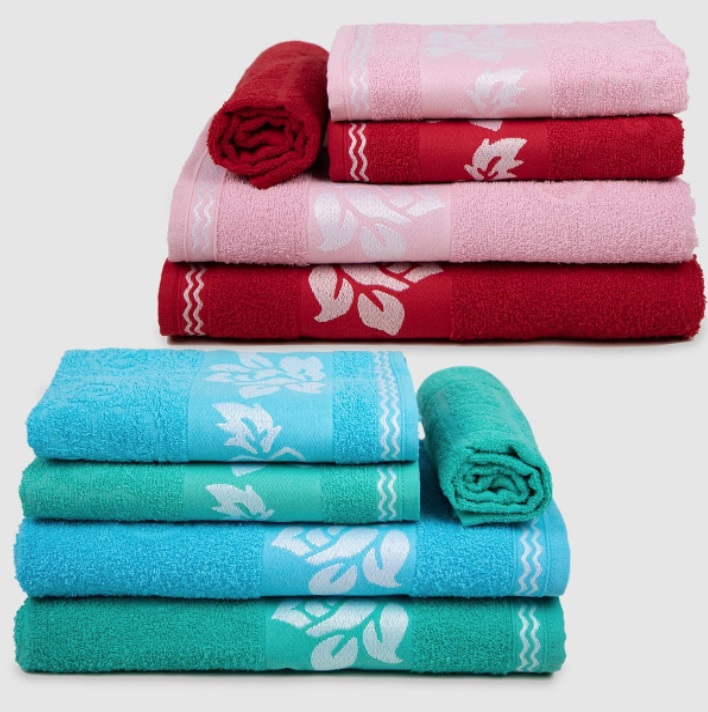 Jogo de Toalhas 10 Peças Banhão Gigante Barcelona – 100% Algodão (Kit 4)