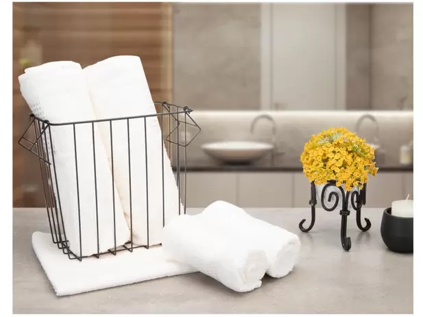 Jogo de Toalhas Felpuda Tecelagem Atlântica Eireli – Sofisticata Luna Off White 5 Peças