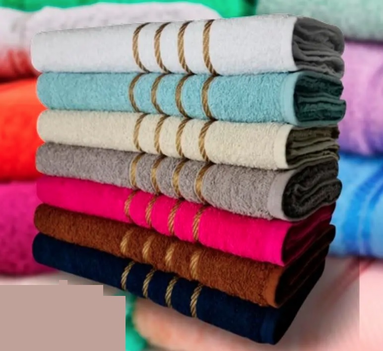 Kit 05 Toalhas de Banho Dubai 330g/m² 100% Algodão 70x130cm Revenda