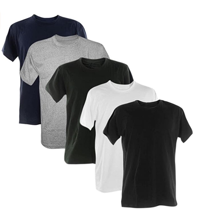Kit 5 Camisetas 100% Algodão