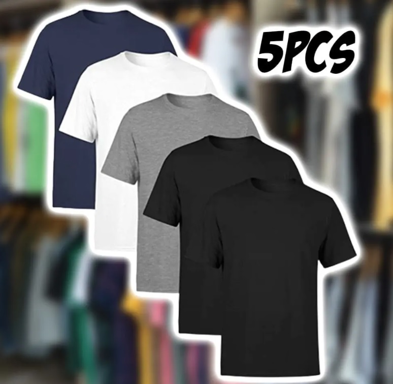 Kit 5 Camisetas Masculina SSB Brand Lisa Algodão 30.1 Premium