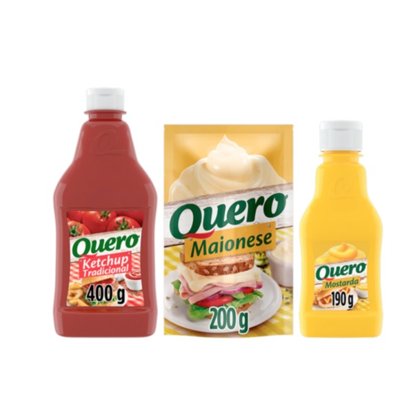 Kit Hot Dog Quero Ketchup + Mostarda + Maionese sachê