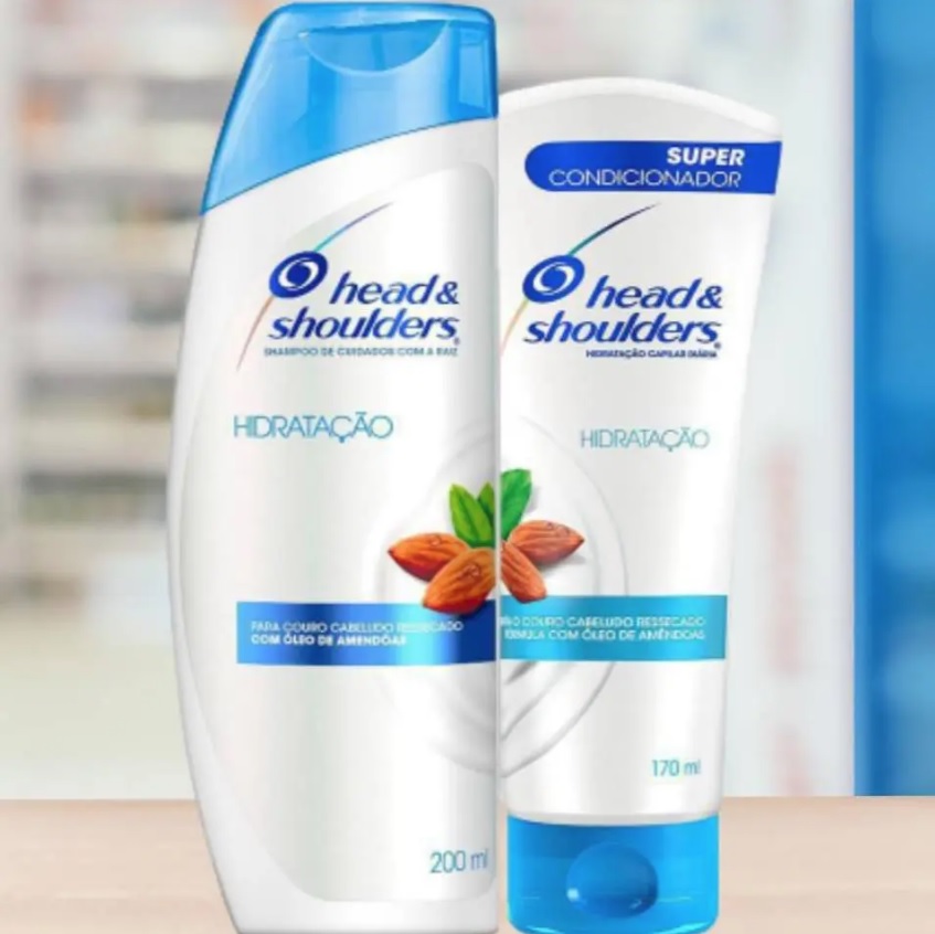 Kit Shampoo + Condicionador Hidratação, 370 ml, 2 Unidades, Head & Shoulders