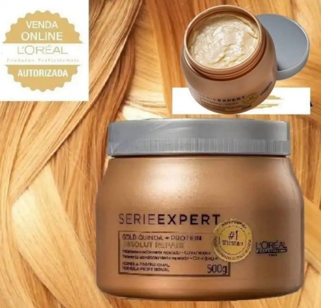 L`Oréal Professionnel Serie Expert Absolut Repair Gold Quinoa + Protein – Máscara Capilar 500g