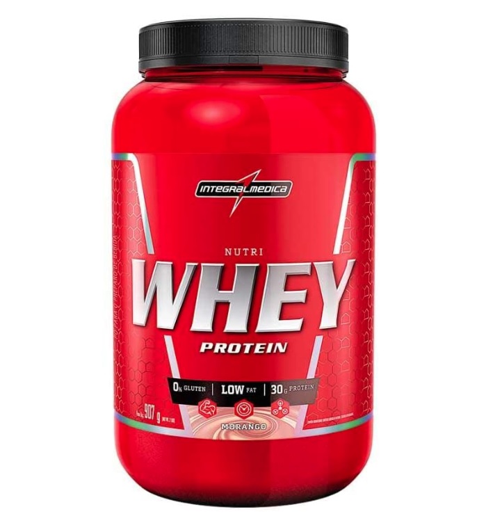 Nutri Whey Protein 907g Integralmedica – Morango