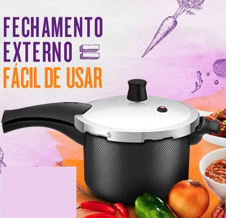 Panela de Pressão Rochedo Turbo Top 4,5L