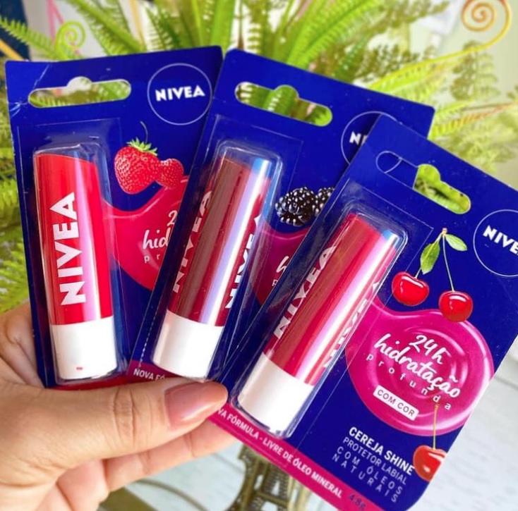 Protetor Labial Nivea Amora Shine , 4.8 G, Nivea, Amora