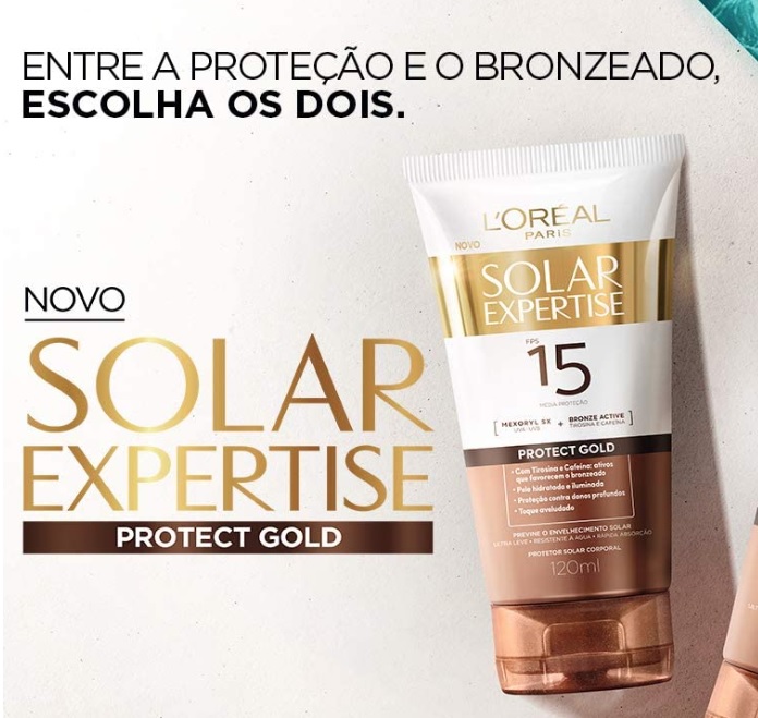Protetor Solar Corporal L’Oréal Paris Solar Expertise Protect Gold FPS 15, 120ml
