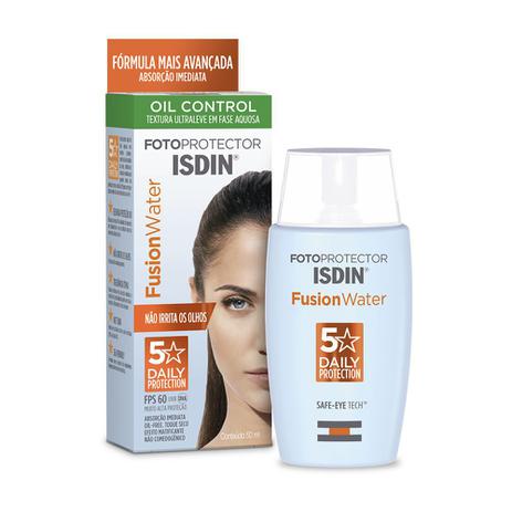 Protetor Solar Facial Isdin – Fotop Fusion Water 5 Stars FPS60