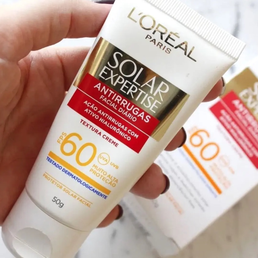 Protetor Solar Facial L’Oréal Paris Solar Expertise Antirrugas FPS 60, 40g