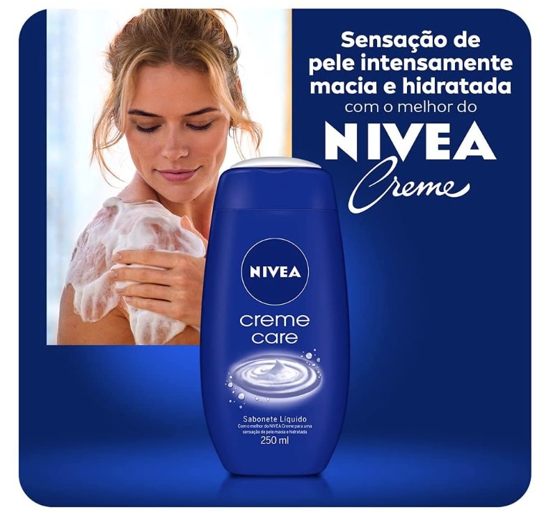 Sabonete Líquido Nivea Creme Care 250Ml, Nivea, Branco, 250 Ml