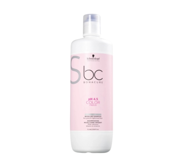 Schwarzkopf Professional BC Bonacure pH 4.5 Color Freeze Micellar Silver – Shampoo Desamarelador 1000ml