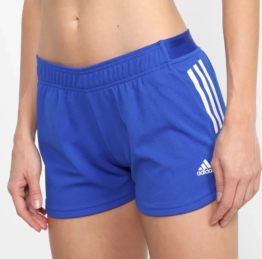 Short Adidas Knit 3 Listras Feminino