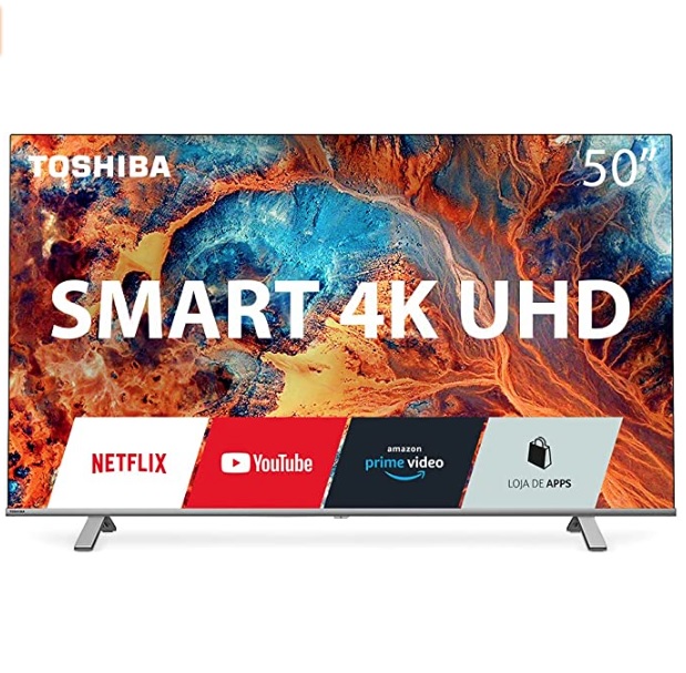 Smart TV Toshiba UHD 4K 50″ QUANTUM DOT Alexa Wifi Integrado Bluetooth 3 HDMI 2 USB Toshiba – TB004