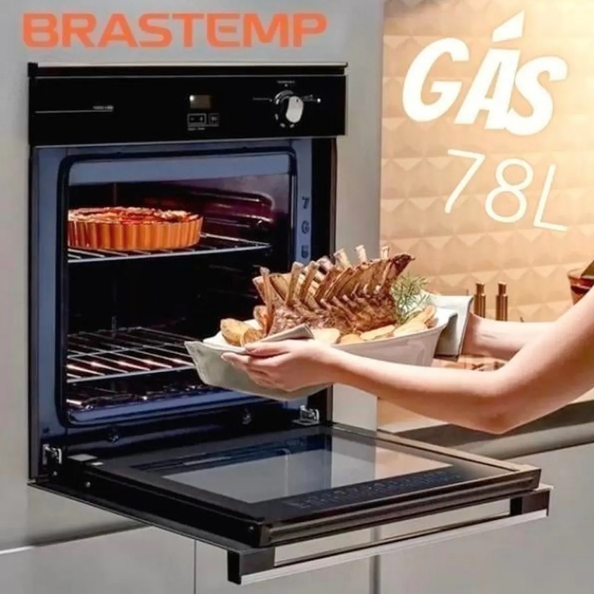 Brastemp Grill com Timer – Touch 78L Preto BOA84 AERNA