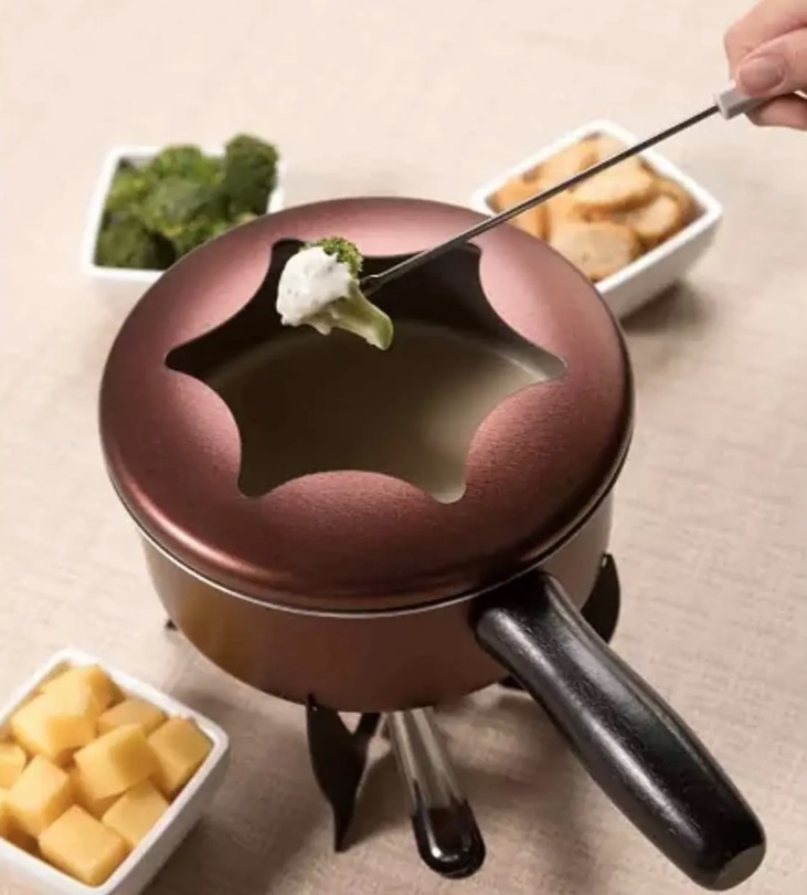 Conjunto para Fondue, 10 Pecas, Brinox, Chocolate