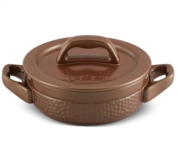 Caçarola de Cerâmica Martelado, 14cm, 500ml, Cobre, Ceraflame