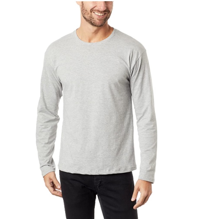Camiseta Reta Masculina Gola C Manga Longa