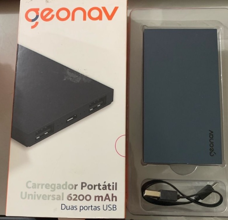 Carregador Portátil/Power Bank Geonav 6200mAh – PB6200GR