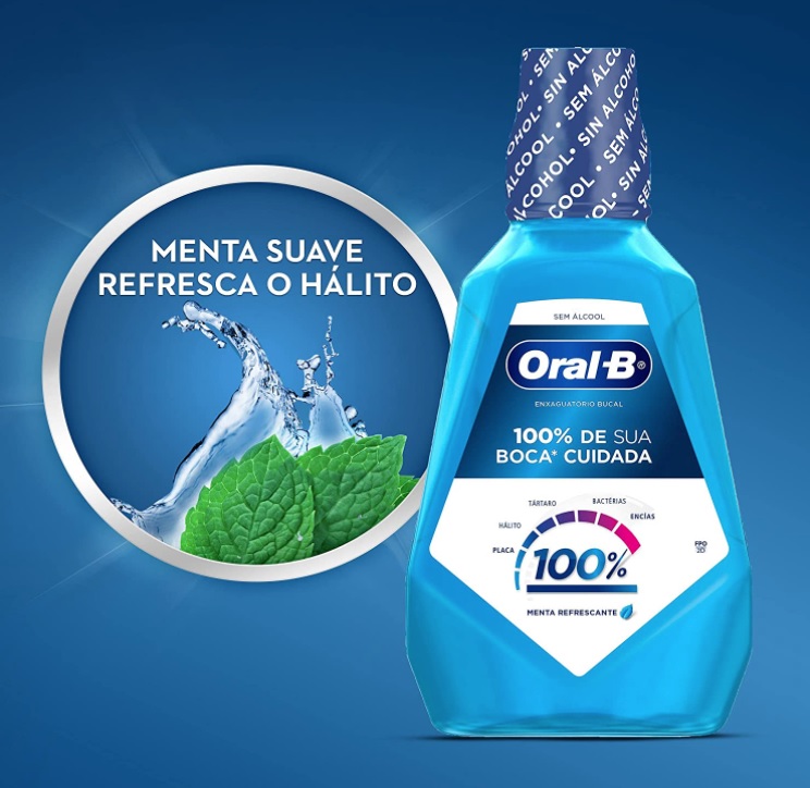Enxaguante Bucal Oral-B 100% De Sua Boca Cuidada 1,5L, Oral-B