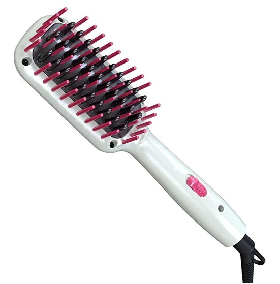 Escova Alisadora GAMA Innova Nano Ceramic Ion – bivot, Gama Italy, Escova Alisadora Gama Innova Nano Ceramic Ion – bivot , Branco/Rosa e Preto