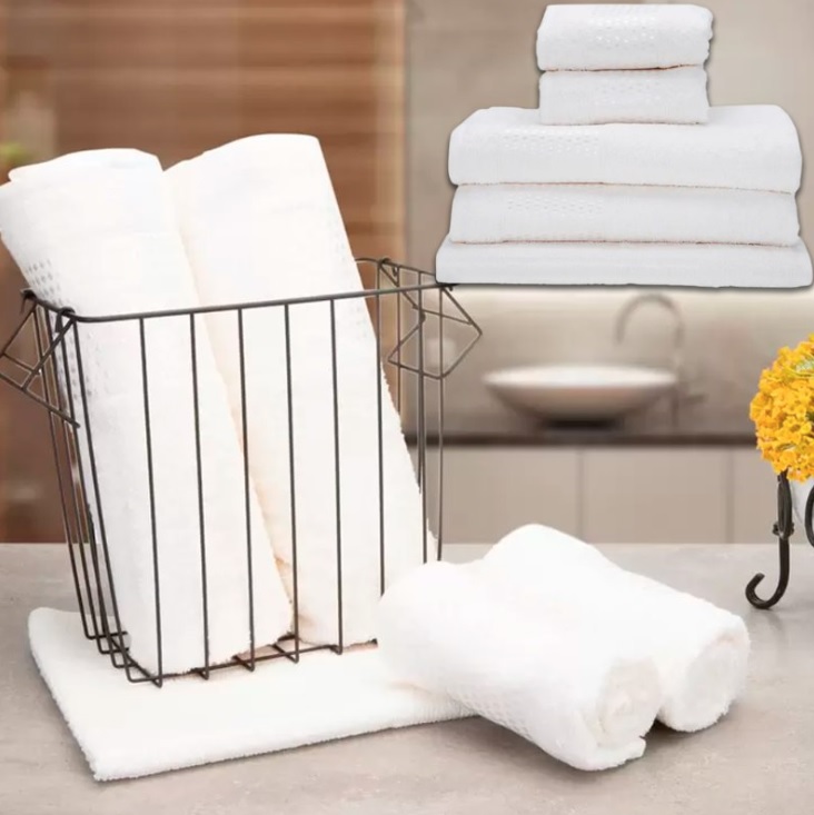 Jogo de Toalhas Felpuda Tecelagem Atlântica Eireli – Sofisticata Luna Off White 5 Peças