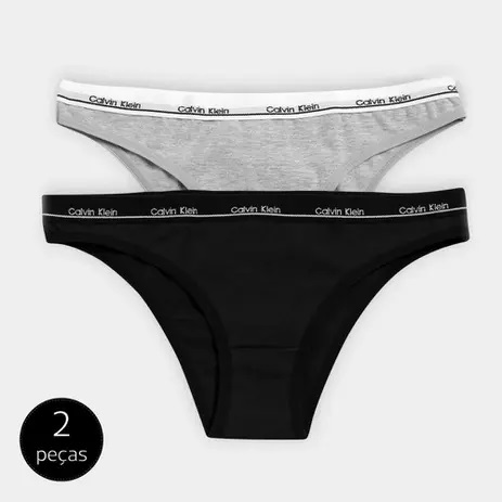 Kit Calcinha Calvin Klein Tanga 2 Peças