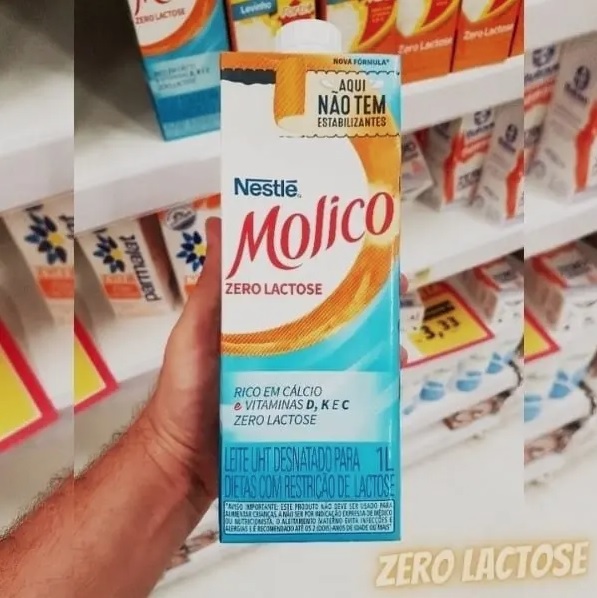 Kit Leite Desnatado Zero Lactose Molico 1L – 6 Unidades