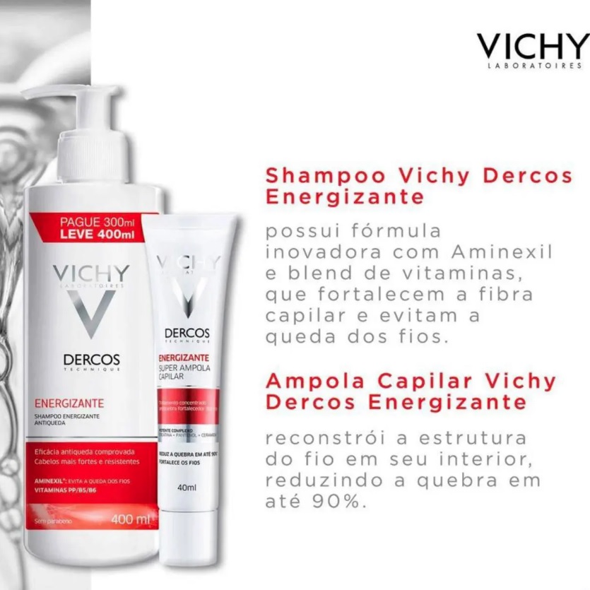 Kit Vichy Dercos Energizante Antiqueda (2 Produtos)