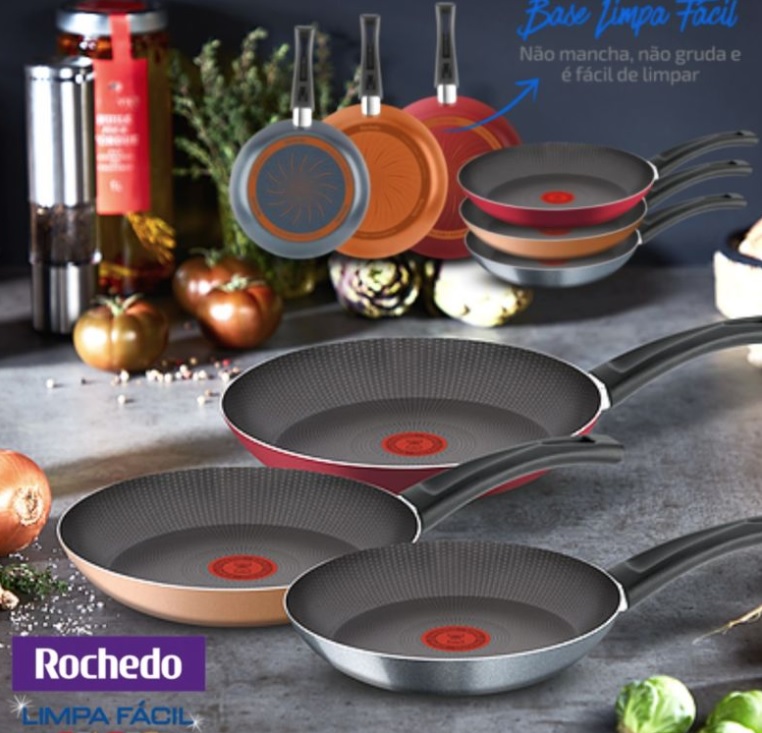 Kit de Frigideiras Rochedo Limpa Fácil Colors