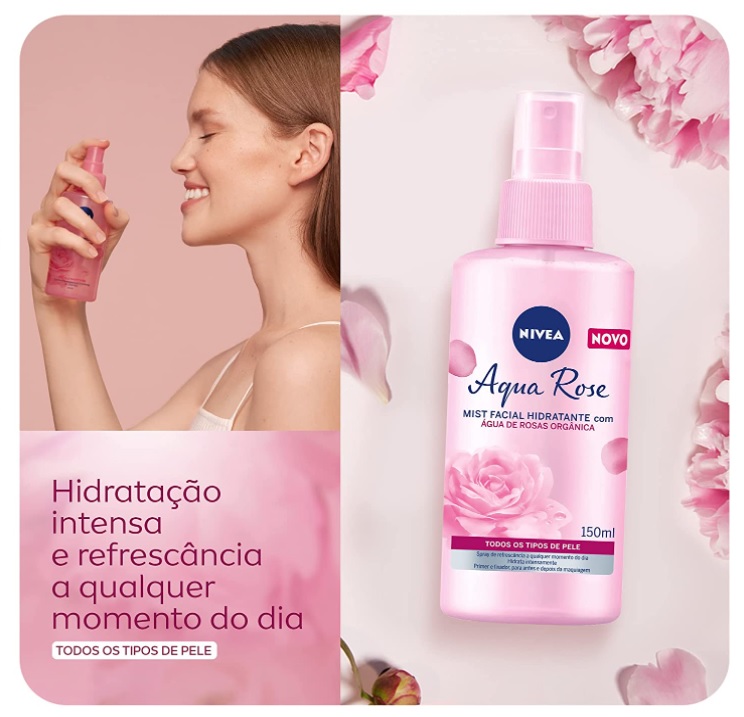 NIVEA Hidratante Facial Mist Aqua Rose 150ml