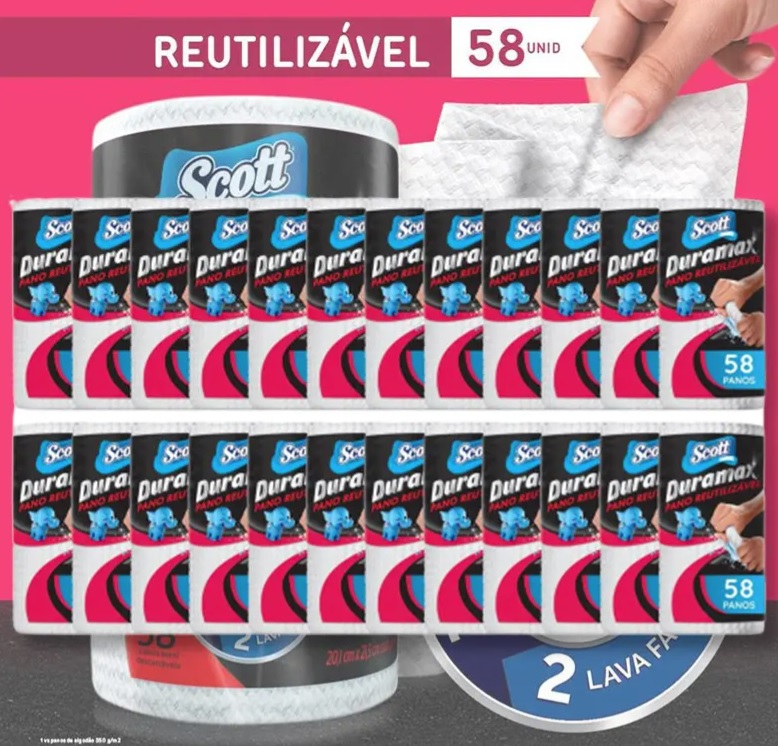 Pano Reutilizável Scott Duramax – 24 Rolos