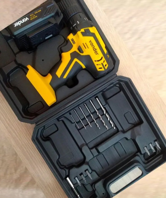 Parafusadeira/furadeira A Bateria, Carregador Bivolt Automático, Pfv 012 Vonder 12 V