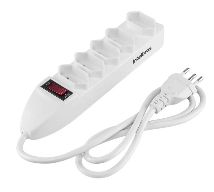 Protetor Eletrônico Intelbras com 5 tomadas EPE 1005 Branco