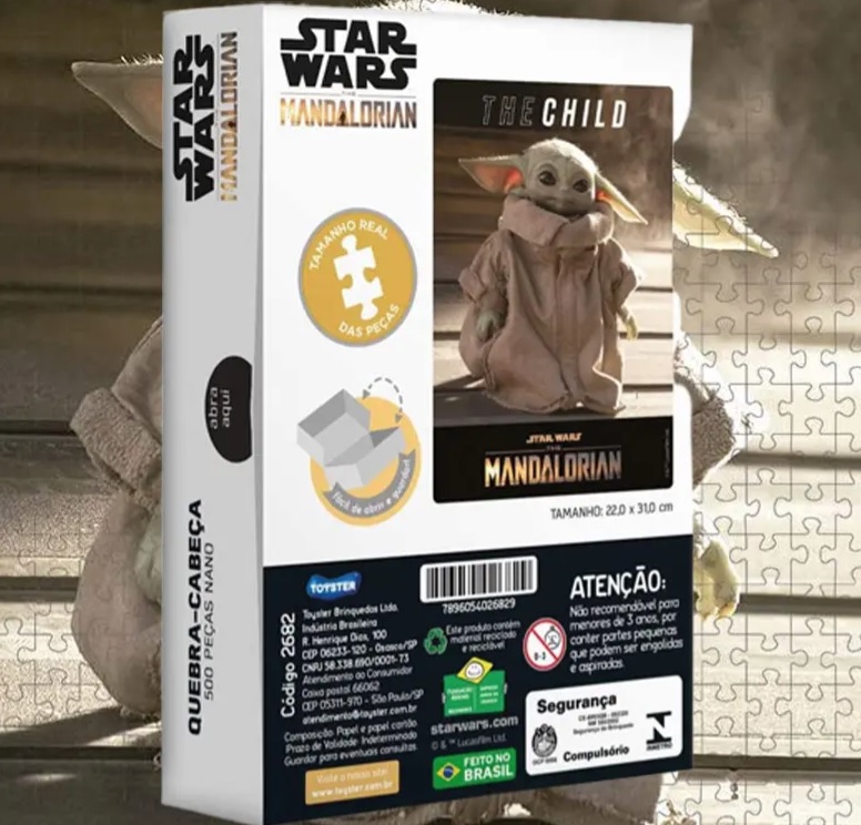 Quebra Cabeça 500 Peças Nano -The Child – the Mandalorian – Star Wars, Toyster Brinquedos