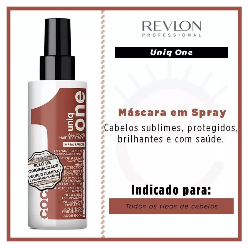 Revlon Uniq One Coconut Hair Tretmeant – Máscara em Spray 150ml – Revlon Professional